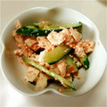akomanman's cooksnap of when they made めちゃ簡単☆きゅうりとささみの明太白和え.
