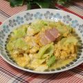 ぽっぽぺぺ's cooksnap of when they made キャベツとベーコンのたまご炒め.