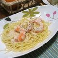 かよっぺ屋's cooksnap of when they made 絶品☆エビのクリームパスタ(*^_^*).