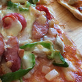 たべたいち's cooksnap of when they made 手を汚さずに☆簡単クリスピーピザ☆.
