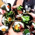 kouzuakiko's cooksnap of when they made 大好き、マヨ醤油で手巻き寿司。.