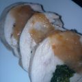 Banira25's cooksnap of when they made 三つ葉の胸肉巻き　梅ソース添え.