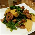 キック☆'s cooksnap of when they made 春野菜（菜花・筍）と豚肉のオイスター炒め.