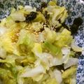 nikonuts's cooksnap of when they made キャベツと韓国のり.