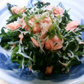 ゆのちゃみ's cooksnap of when they made 鮭とジャコとほうれん草の和え物.