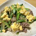 金木星's cooksnap of when they made 小松菜の彩り豚肉炒め☆.