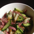 わすれぽ's cooksnap of when they made きゅうりとハムの酢の物.