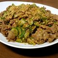 sayasaya3's cooksnap of when they made 牛肉と塩もみ野菜のピリ辛炒め.