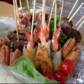 ikekioa's cooksnap of when they made しそチーズ＊パリパリえびの串焼き♡.