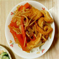 yuka119's cooksnap of when they made 油揚げとえのきの卵とじ丼☆.