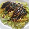 miyuki12's cooksnap of when they made 卵だけでお好み焼き!？.
