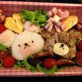 misora0820's cooksnap of when they made くまのがっこう　ジャッキー☆キャラ弁☆.
