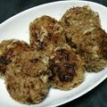 はらだぺこちゃん's cooksnap of when they made 揚げない 焼きメンチカツ.