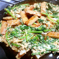 ＊きこ＊'s cooksnap of when they made 春菊とさつま揚げのすき焼き風卵とじ丼✿.