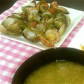 2児ママみきてぃ's cooksnap of when they made あさりの酒蒸し　～あおさとごま油風味～.