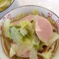 ＊まいいこ＊'s cooksnap of when they made 魚肉ソーセージとキャベツのサッと煮.