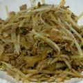 てるまご's cooksnap of when they made 搾菜とひき肉の炒めもの.