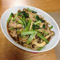 kirka's cooksnap of when they made 小松菜と豚肉のオイスター炒め.