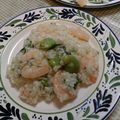 バーディーバード's cooksnap of when they made そら豆とエビのリゾット　青海苔風味.