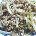 二葉一葉's cooksnap of when they made もやしとひき肉カンタン炒め.