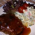 cocoroの扉's cooksnap of when they made 卯の花リメイクで照焼ハンバーグ☆.