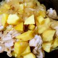 季節外れ's cooksnap of when they made 安納芋と鶏肉の煮物.