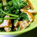 yuyayazu's cooksnap of when they made 菜の花と油揚げの簡単わさびマヨ和え.