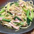 うにょ～ん's cooksnap of when they made ほうれん草とベーコン☆和風パスタ.
