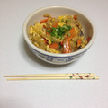 春風☆'s cooksnap of when they made 簡単ヘルシー♬残り野菜と油揚げのたまご丼.