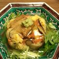 kota77's cooksnap of when they made 穴子茶巾炒り卵のワサビあん.