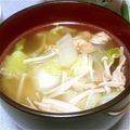 mina4☆'s cooksnap of when they made 豚こま白菜の中華スープ残り物野菜をどうぞ.