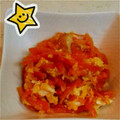 sakoまぁ's cooksnap of when they made 人参と竹輪の卵とじ.