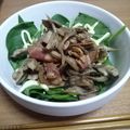 JASA's cooksnap of when they made ほうれん草サラダ♥舞茸とベーコンのせ.