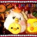 るう❁'s cooksnap of when they made キャラ弁＊にわとり親子♡簡単おにぎり.