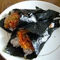 はるなのね's cooksnap of when they made キムチ梅納豆で手巻き寿司.
