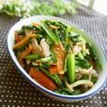 かずえ亭２号's cooksnap of when they made 小松菜の豚バラ中華炒め☆速攻おかず.