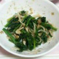 Disney♪♪'s cooksnap of when they made 秋味☆シメジとほうれん草のおひたし.