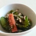 ミヨミヨママ's cooksnap of when they made 胡瓜・ワカメ・カニカマの三杯酢和え.