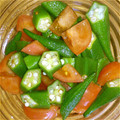 こにゃつ's cooksnap of when they made トマトとオクラの簡単ナムル和え.