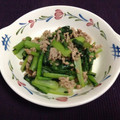 mintpino's cooksnap of when they made 小松菜の挽き肉炒め☆.