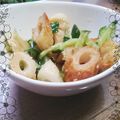 なむ。's cooksnap of when they made ヨシダグルメソースで「ちくわの蒲焼風」.