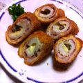 イガミホ's cooksnap of when they made ちくわロール豚カツ☆梅しそチーズ.