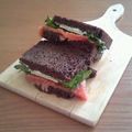akamatka's cooksnap of when they made スモークサーモンと大葉のサンドイッチ.
