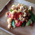 よちゅは's cooksnap of when they made トマトと絹さやの洋風卵炒め.