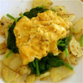 Runguri's cooksnap of when they made ふわ卵とほうれん草☆じゃがいものソテー.