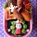 mayumi57's cooksnap of when they made 簡単！キャラ弁当☆カニカマでサンタさん☆.
