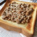 ゆう−１'s cooksnap of when they made ☆納豆チーズトースト☆.