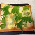 もうらん's cooksnap of when they made やさいとハムのゆかり・大葉トースト.