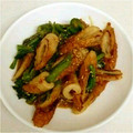 とまとまう's cooksnap of when they made 竹輪とほうれん草の味噌炒め.