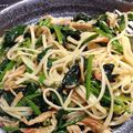 きたみーちゃん's cooksnap of when they made サラダほうれん草と桜えびの和風春パスタ.